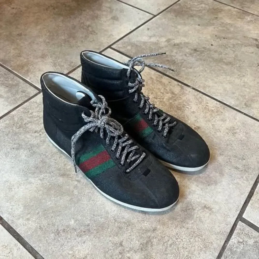 High Top Premium Designer Shimmer Sneakers - Men's Size 7